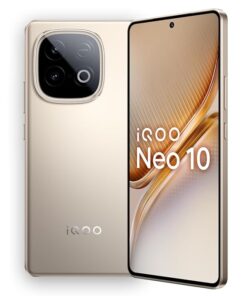 iQOO Neo 10 (Titanium Chrome, 8GB RAM, 256GB Storage) | Snapdragon 8s Gen 4 Processor & SuperComputing Chip Q1 | 7000 mAh Battery | Segment’s Highest 144 FPS Gaming Smartphone