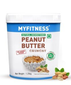 MYFITNESS Natural Peanut Butter Crunchy – Unsweetened (1kg)