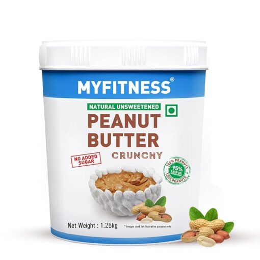 MYFITNESS Natural Peanut Butter Crunchy – Unsweetened (1kg)